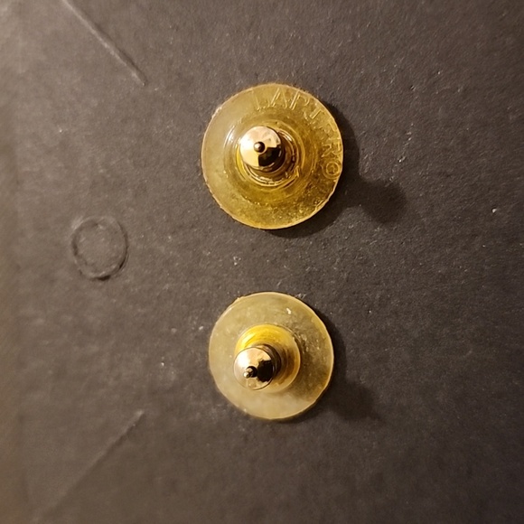 Gold Tone Rope Knot Post Earrings - Picture 2 of 5